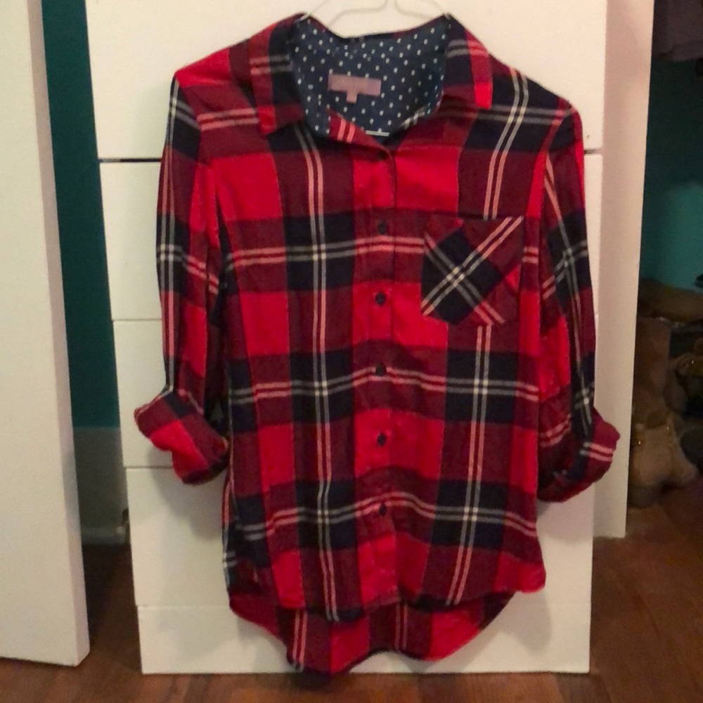 A flannel shirt that has never been worn